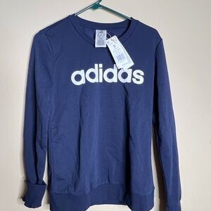Nwt navy women’s crew neck sweatshirt by adidas size small